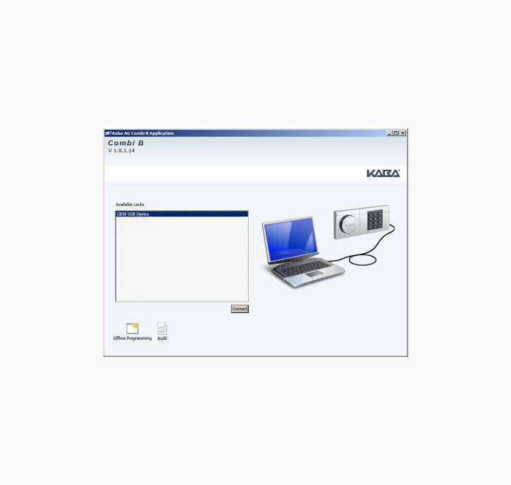 dormakaba Combi B 90/30 PC Software zum Auslesen des Schlosses (B90/B30 Audit)