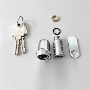 EURO-BOX Zylinderschloss mit 2 Schlüsseln, Zylinder-Hebelschloss für Innentresore, Türverkleidungsbleche, Schränke, Schubladen, Spinde SONDERANGEBOT