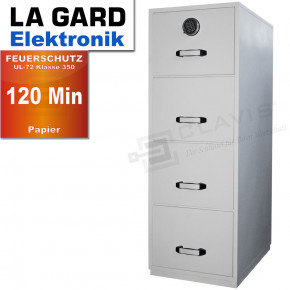 Vertikalschrank 120 Min. Feuerschutz Aktenschrank für Hängeregister 470kg Elektronik La Gard